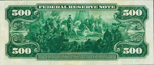 $500 1918 Federal Reserve Note back