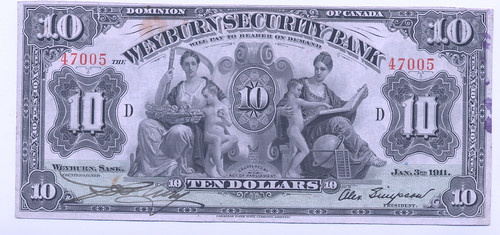 Weyburn Security Bank $10 note
