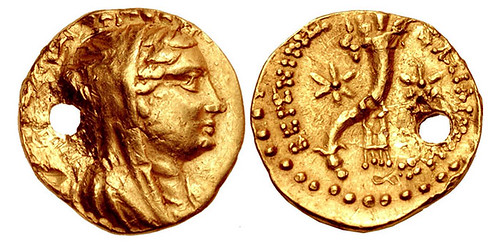 Gold Quarter Drachm of Berenike II