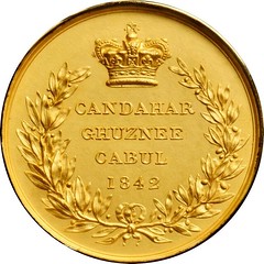 1842 Candahar, Guznee, Cabul medal medal reverse
