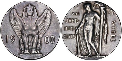 1900 Germany New Year medal