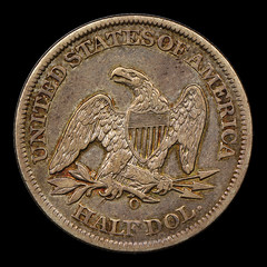 1861-O 'Confederate' Half Dollar reverse