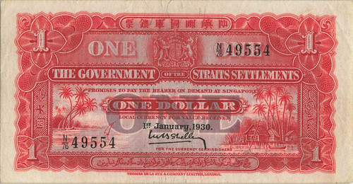 WBNA Sale Lot 21573 Straits Settlements 1930 1 Dollar