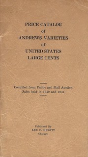 Price Catalog of Andrews Varieties of Large Cents