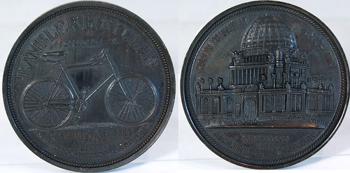 1893 Columibian Expo Rambler Bicycles Medal