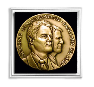 everhart Clinton Inaugural medal obverse