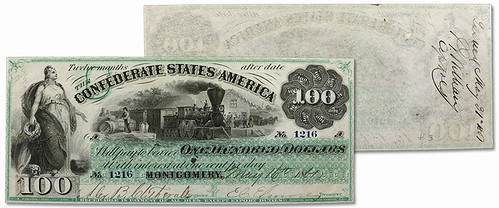 Confederate Montgomery $100 note