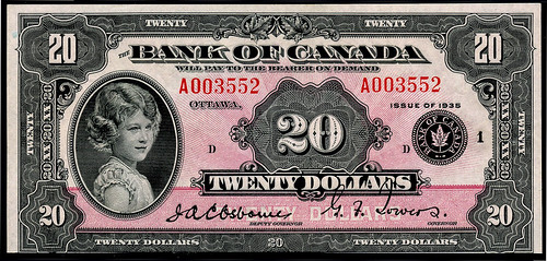 TCNC 2022-02 Lot 630 Bank of Canada 1935 $20