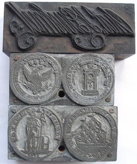 colonial coin printing block Blocks 1
