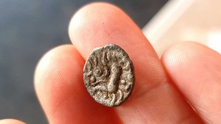 Iron age coin found at Late Roman dig