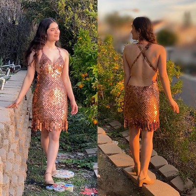 Dress made from pennies