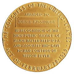 1929 Yellow Fever Congressional Gold Medal reverse