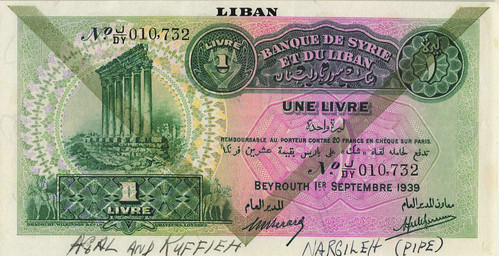 WBNA Sale 22 Lot 22310 Lebanon 1939 1 Livre