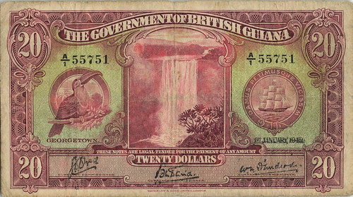 WBNA Sale 22 Lot 22062 British Guiana 1942 Twenty Dollars