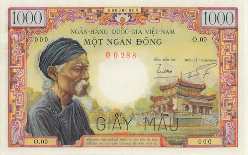 WBNA Sale 22 Lot 22518 South Vietnam old man note