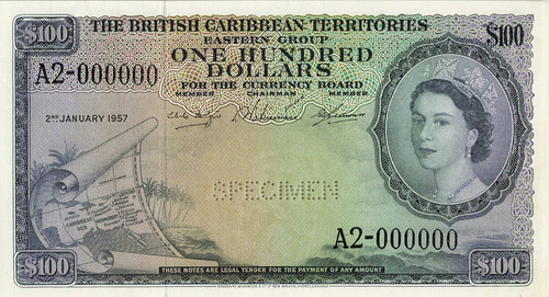 WBNA Sale 22 Lot 22060 British Caribbean Territories 1957 $100