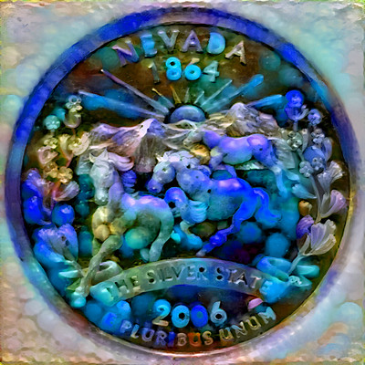 Nevada quarter coin art