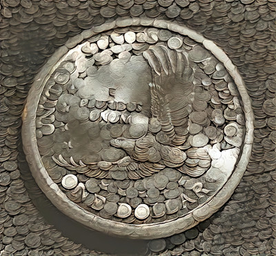 Eagle dollar coin art