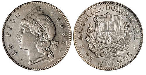 Dominican Republic 1 Peso struck at US Mint