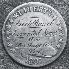 Engraved 50c - Fred Rauch Invented Los Angeles
