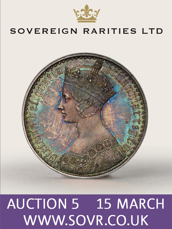 Sovereign Rarities E-Sylum ad 2022-03-06 Auction 5