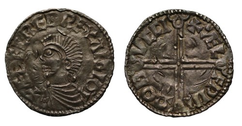 Aethelred II silver long cross Penny