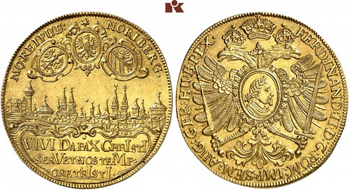 Künker Auction 363 lot 2429 Nuremberg 4 ducats 1631