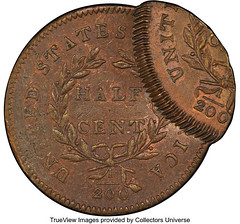 1794 Half Cent error reverse