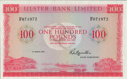 WBNA Sale 23 Lot 23261 Northern Ireland Ulster Bank 100 Pound