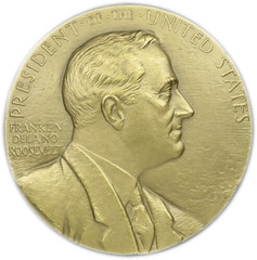 Roosevelt inaugural medal by Sinnock