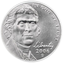 2006 Jefferson nickel obverse