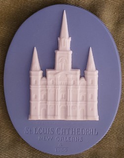 Chester Martin porcelain medal St. Louis Cathedral New Orleans
