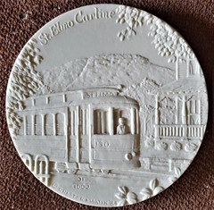 Chester Martin porcelain medal Chattanooga St. Elmo Carline trolley