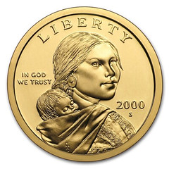 2000 Sacagawea dollar obverse