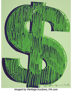 Andy Warhol's 1982 dollar sign print