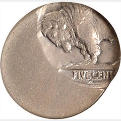 Off-Center Buffalo Nickel reverse