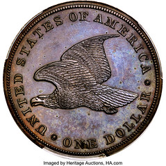 Copper 1839 Gobrecht Dollar Judd-107 Restrike reverse