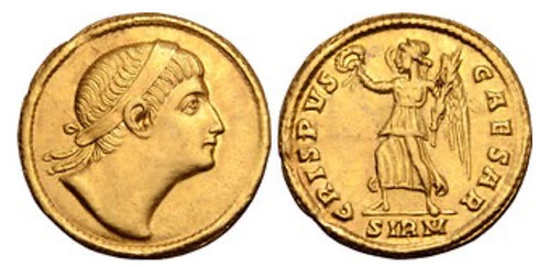 Gold coin of Crispus