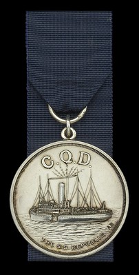 Roberts  Titanic C.Q.D. distress signal medal
