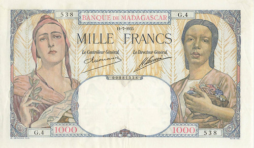 WBNA Lot 26379 Madagascar 1000 Francs