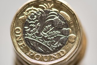 One pound coin reverse