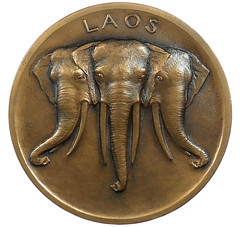 Laos Elephant Medal obverse