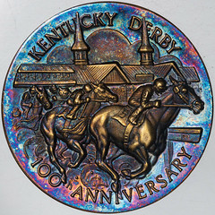 Kentucky Derby 100th anniversary medal obverse