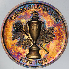 Kentucky Derby 100th anniversary medal reverse