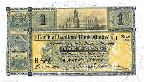 1932 North of Scotland One Pound Note