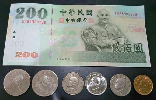 Chiang Kai-shek on Taiwan coins and banknotes
