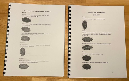 Bottles Elongated Coins book sample pages