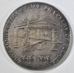 Discovery of Florida Medal obverse