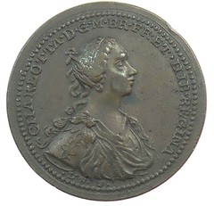 1761 Imitation Charlotte Coronation Medal obverse