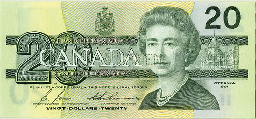 24. Bank of Canada, 1991, $20, DuraNote Essay Polymer Plastic Banknote